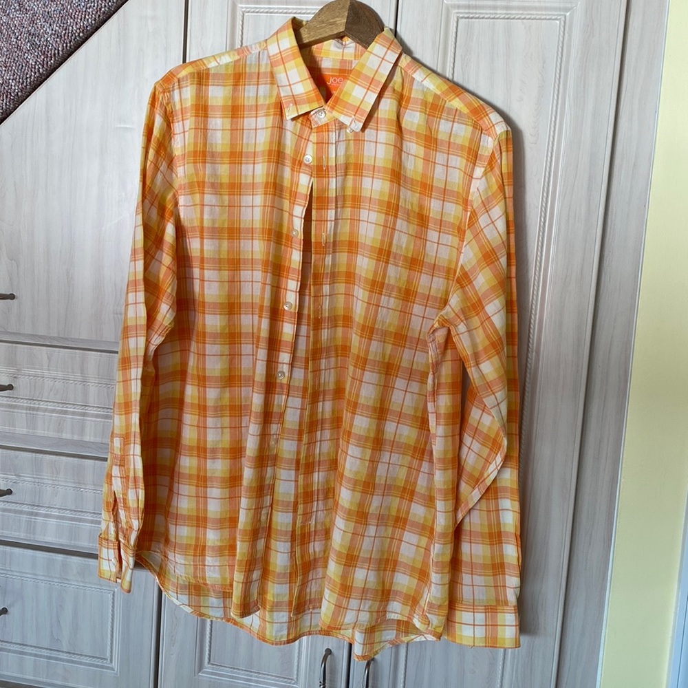 Gorgeous Mens Orange Button Down Shirt- Excellent Condition